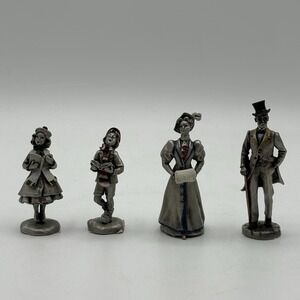 Hudson Pewter Winter Villager Lot Of 4 Jenny Oliver Reginald Emily La Rocca 1987